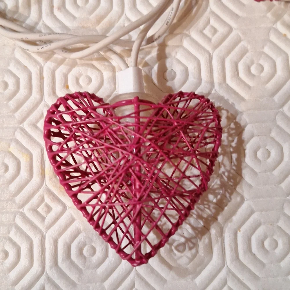 Red Hearts String Lights